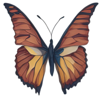 aquarelle papillon isolé. génératif ai png