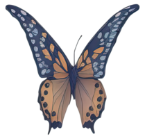 aquarelle papillon isolé. génératif ai png