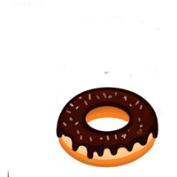 Delicious Chocolate Donut with Sprinkles png
