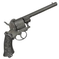 3d representación de revólver pistola png