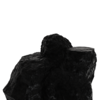 3d render illustration of wood charcoal or coal. for podiums or product stands png