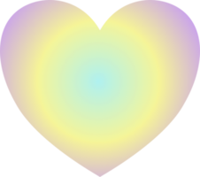 Y2k gradient heart png