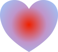 Y2k gradient heart png