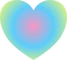 Y2k gradient heart png