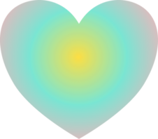 Y2k gradient heart png