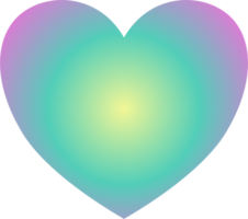 Y2k gradient heart png