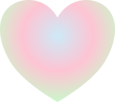 Y2k gradient heart png