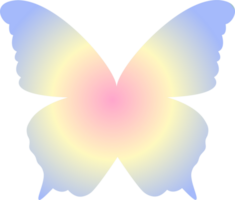 y2k gradient butterfly png