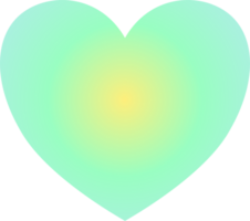 Y2k gradient heart png