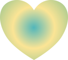 Y2k gradient heart png