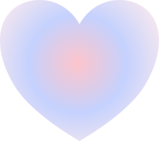 Y2k gradient heart png