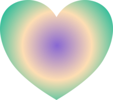 Y2k gradient heart png