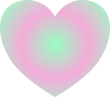 Y2k gradient heart png