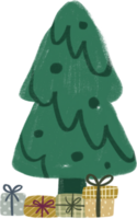 kerstboom en geschenken png