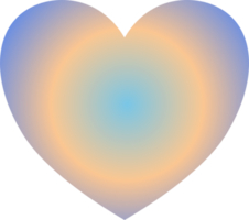 Y2k gradient heart png