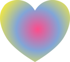 Y2k gradient heart png