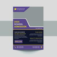 School admission flyer design set. back to school flyer design set. Back to school admission flyer. school admission template for flyer design vector