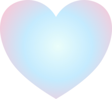 Y2k gradient heart png