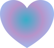 Y2k gradient heart png