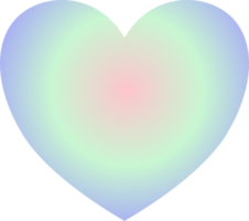 Y2k gradient heart png