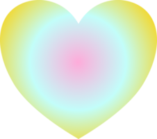 Y2k gradient heart png