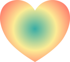 Y2k gradient heart png