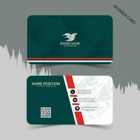 Double side business card template design and mockup vector