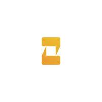 Letters Z Chat Logo Minimal Simple Modern for social communication learning message platform vector