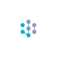 letra j blockchain logo diseño vector