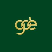 Letters GDE Monogram logo design vector