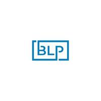 Corporate letters BLP in rectangle conveys professionalism, trustworthiness, integrity, reliable, seriousness, etc. vector