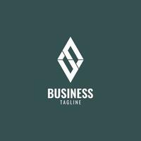 Initial letter FSF simple minimal logo design creative diamond vector
