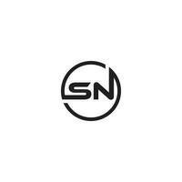 Letters SN Circle Logo design vector