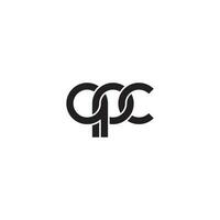 Letters QPC Monogram logo design vector