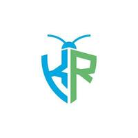 Letters KR Pest Control Logo vector