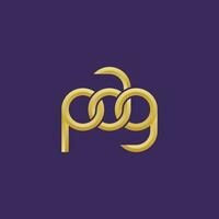 Letters PAG Monogram logo design vector