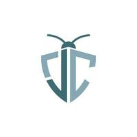 Letters JC Pest Control Logo vector