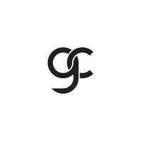 letras GC monograma logo diseño vector
