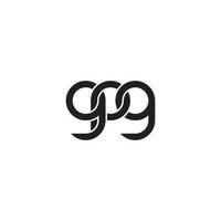 Letters GPG Monogram logo design vector