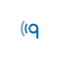Letter Q WiFi Wave Logo vector