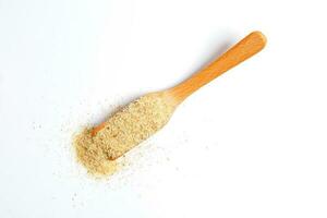 Psyllium Husk Isobgol on white background photo