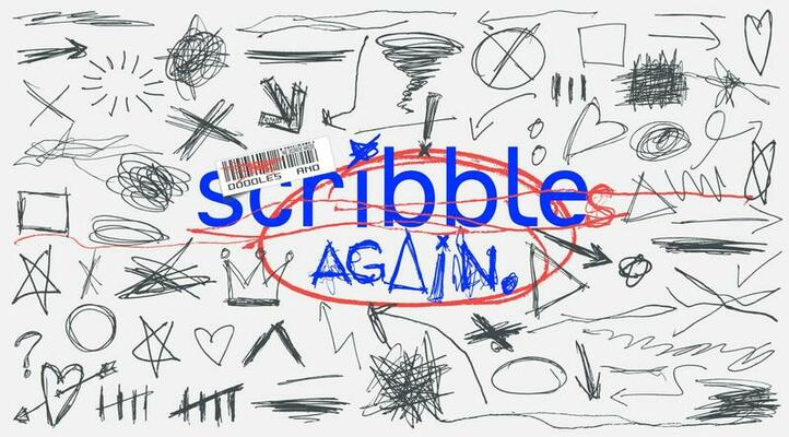 Collection of messy doodles and scribbles vector