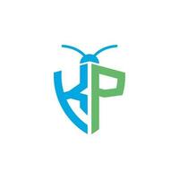Letters KP Pest Control Logo vector