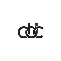 letras ddc monograma logo diseño vector