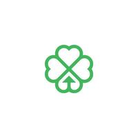 Clover Arrow pointing up logo vector