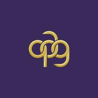 Letters QAG Monogram logo design vector