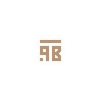 Letters TQB QBT Square Logo Minimal Simple Modern vector