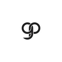 Letters GP Monogram logo design vector