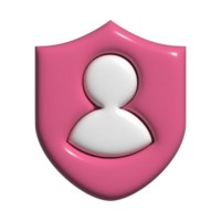 3d icon of profile privacy png