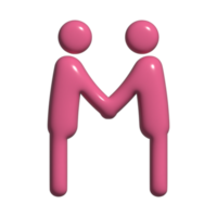 3d Symbol von Handschlag png